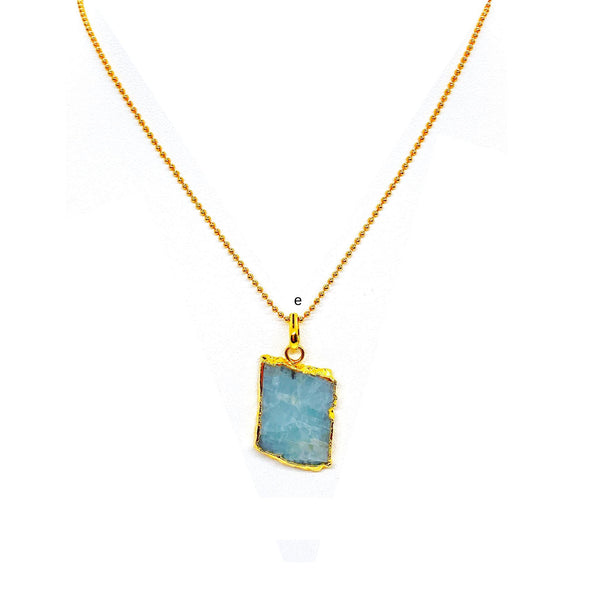 Aquamarine Necklace - Free form