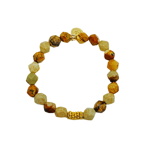 Star Cut Picture Jasper Bracelet