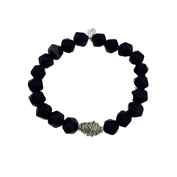 Star Cut Onyx Hill Tribe Bracelet