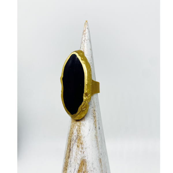 Black Agate Ring
