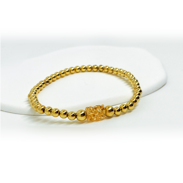 Gold Filled Bracelet with Crystal