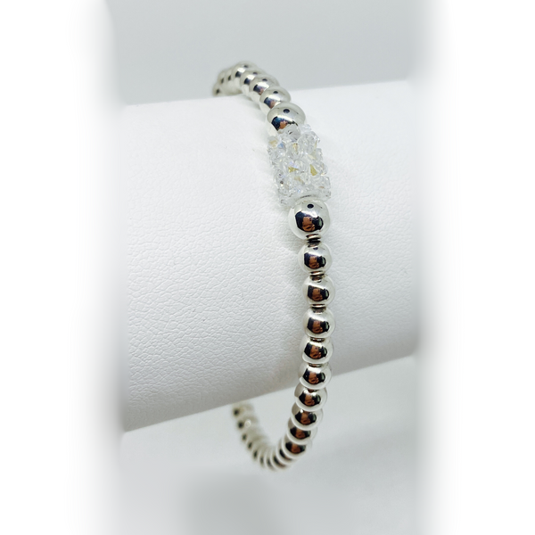 Sterling Silver Bracelet with Crystal