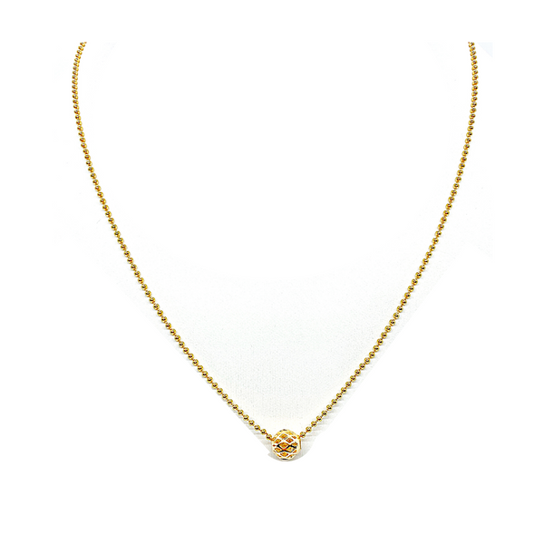 Gold Filled Filigree Ball Necklace