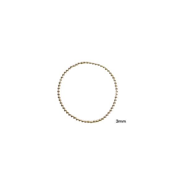 Sterling Beaded Stretch Bracelets - 2mm, 3mm, 4mm, 5mm