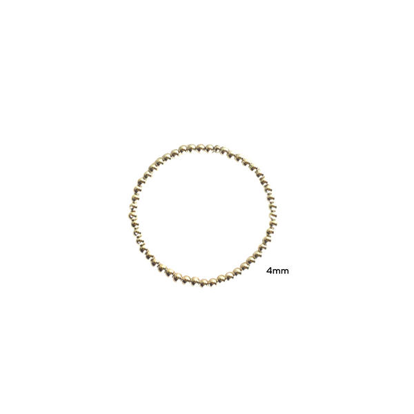 Sterling Beaded Stretch Bracelets - 2mm, 3mm, 4mm, 5mm