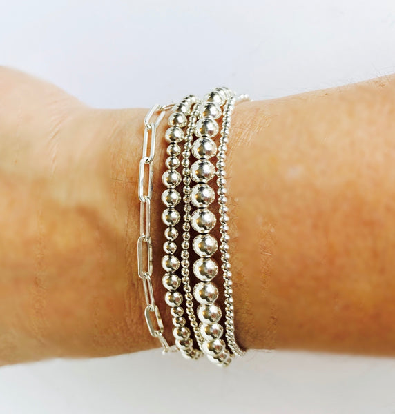 Sterling Paperclip Bracelet