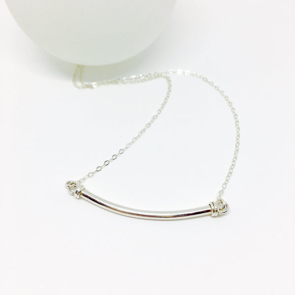 Sterling Silver Bar Necklace