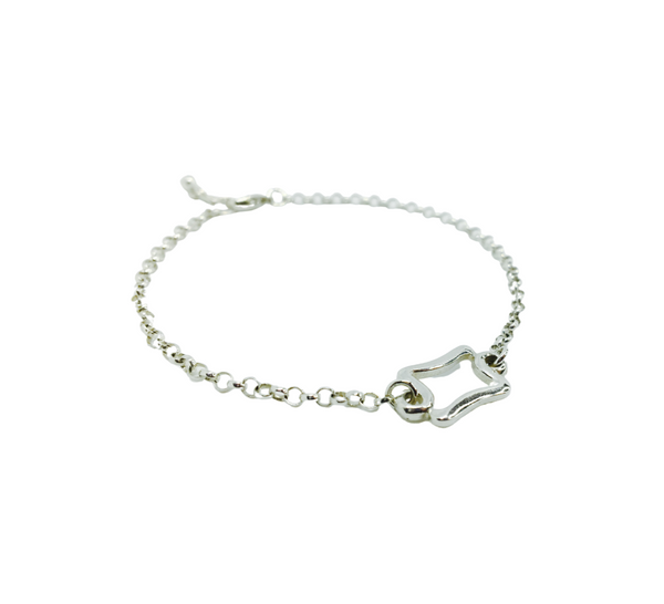 Sterling Art Deco Chain Bracelet