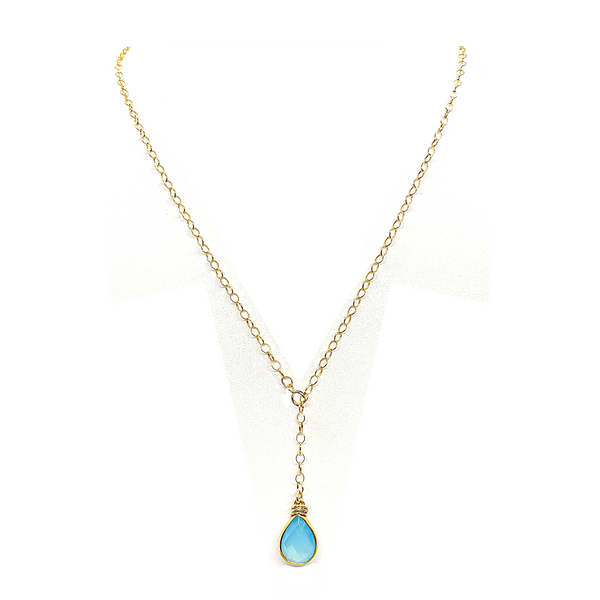 Y Gemstone Necklace