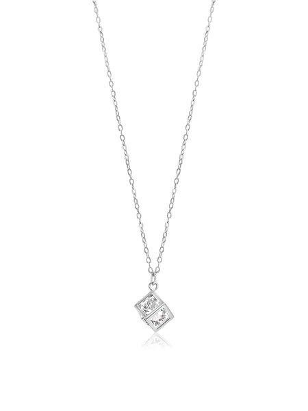 Geometric Cubist Sterling Necklace