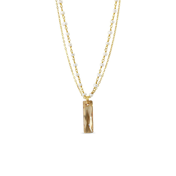 Swarovski Prism Necklace - Gold