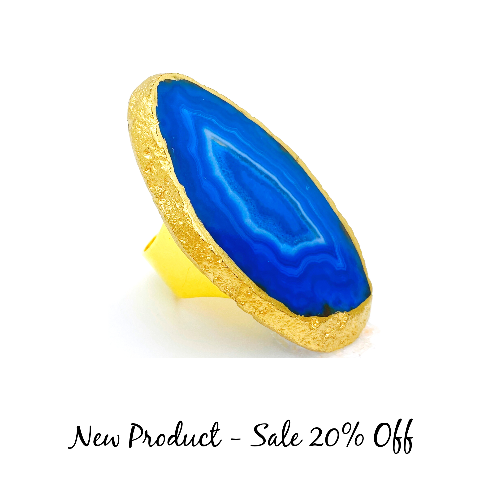 Blue best sale agate ring