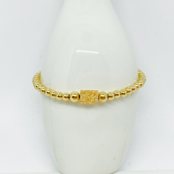 Gold Filled Bracelet with Crystal
