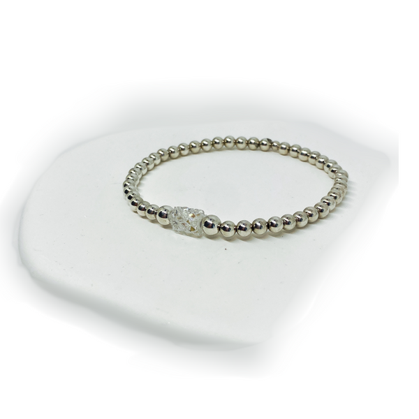 Sterling Silver Bracelet with Crystal