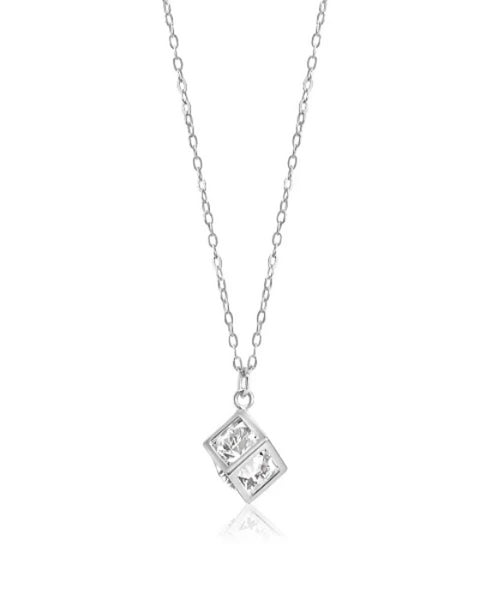 Geometric Cubist Sterling Necklace
