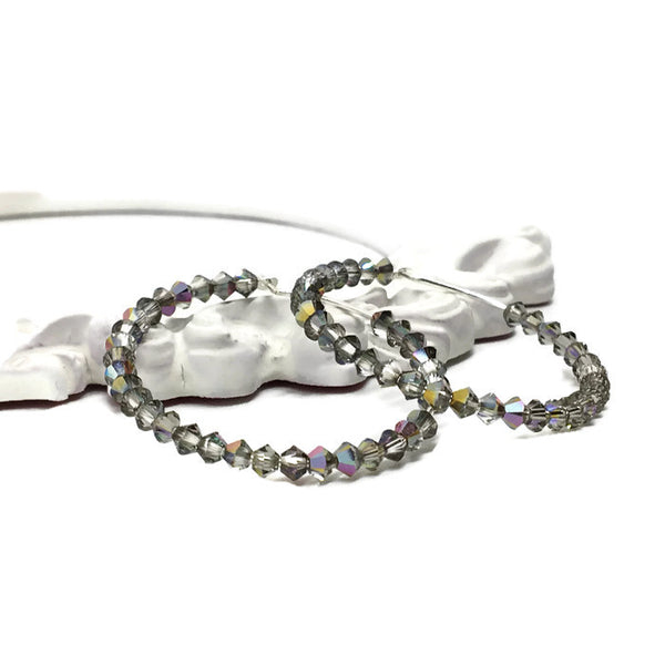 Vitrail Crystal Hoop Earrings