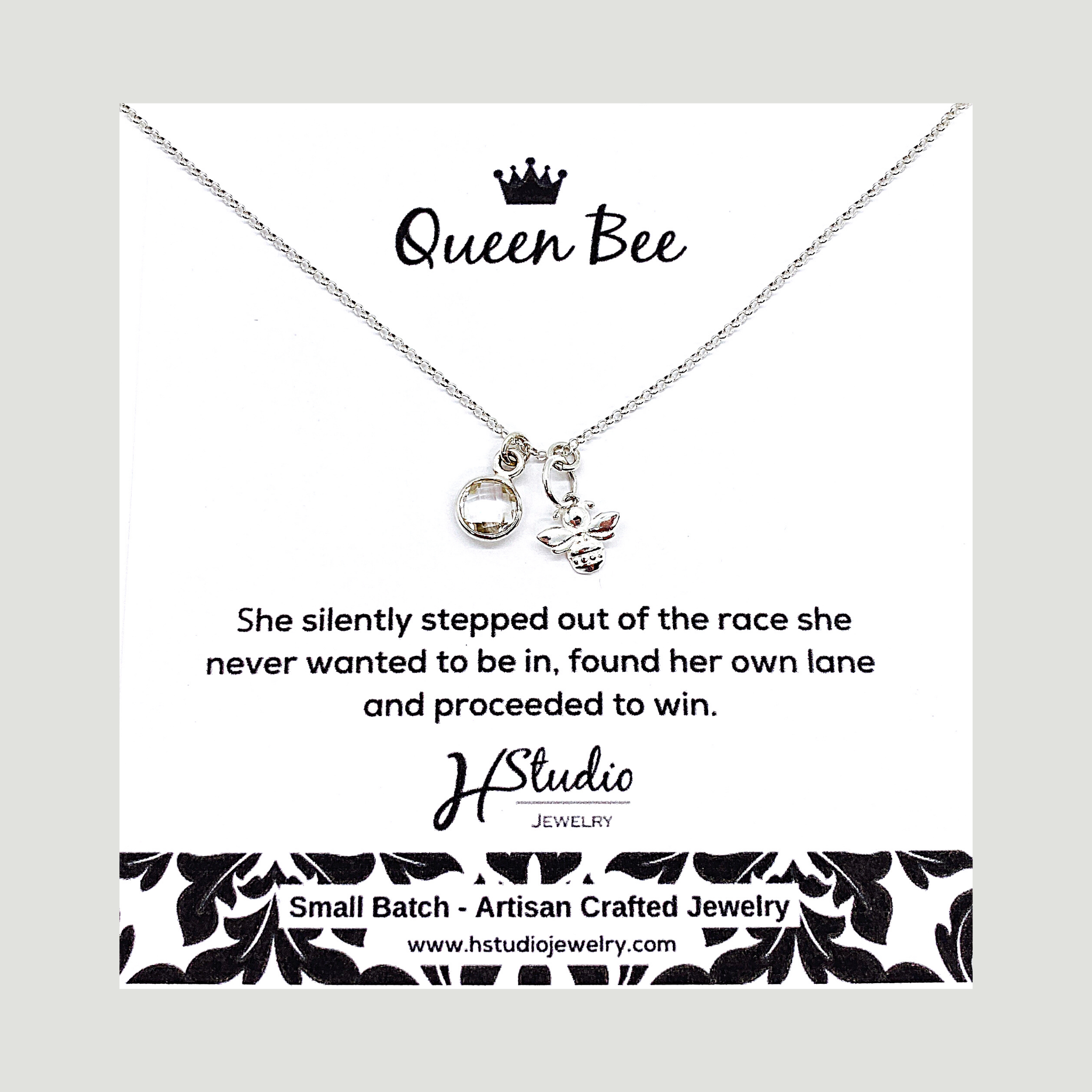 Stainless Steel Plated 18k Gold Bee Heart Black Lock Pendant Necklace Women  Classic Versatile Party Jewelry