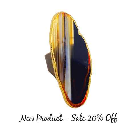 Striped Agate Ring