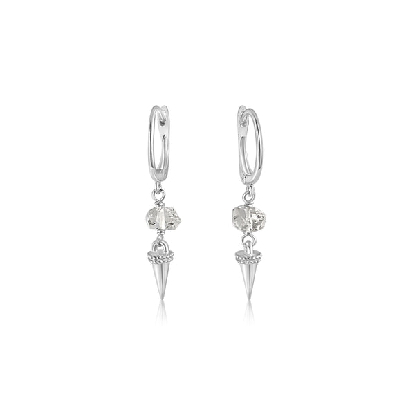 Herkimer Diamond Spike Earrings