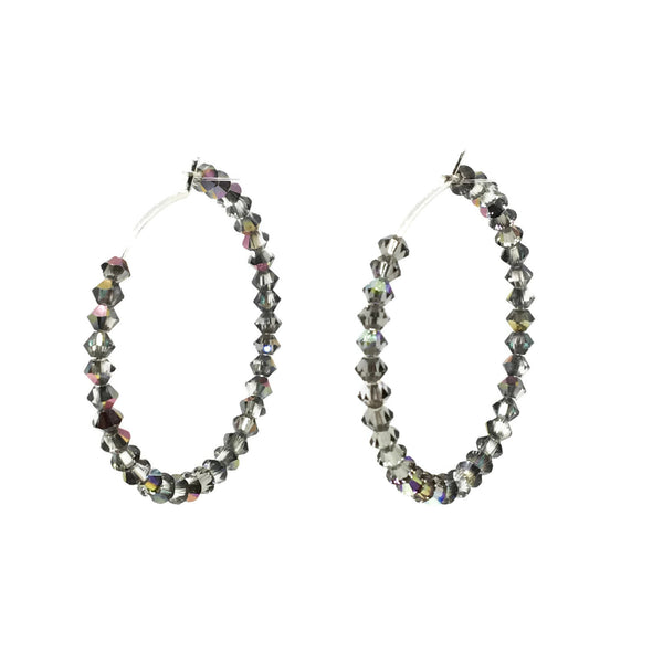 Vitrail Crystal Hoop Earrings